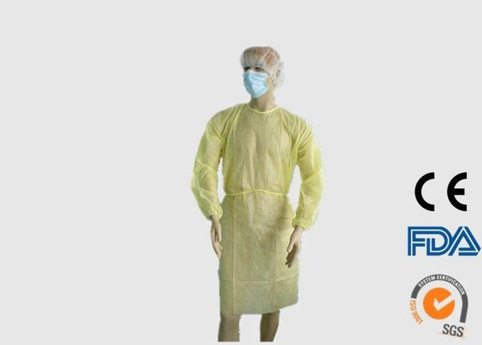 Grote Beschikbare Medische Kledingstukken, Gele de Isolatietoga's van het Veiligheidsonderzoek