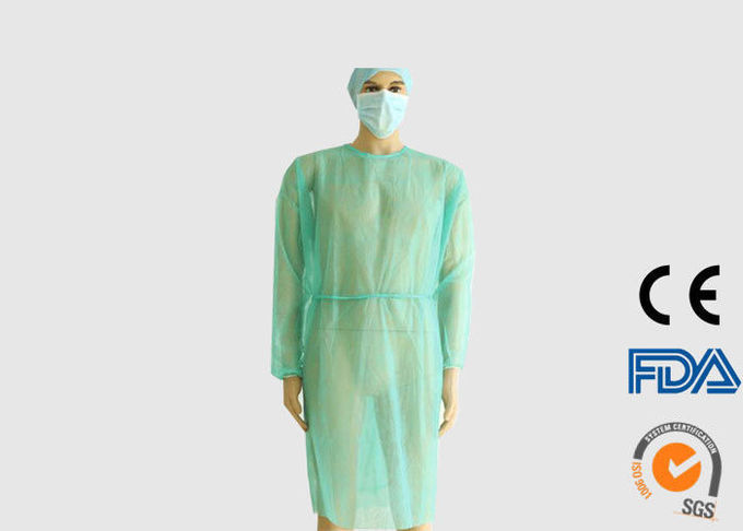 30g beschikbare Medische Kleding, de pp Met een laag bedekte PE Toga's van de het Ziekenhuisisolatie