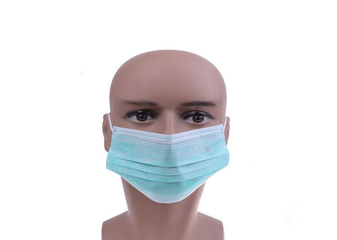 Blauw Beschikbaar niet Geweven Gezichtsmasker Drie van het Groene Volwassenenlagen Masker